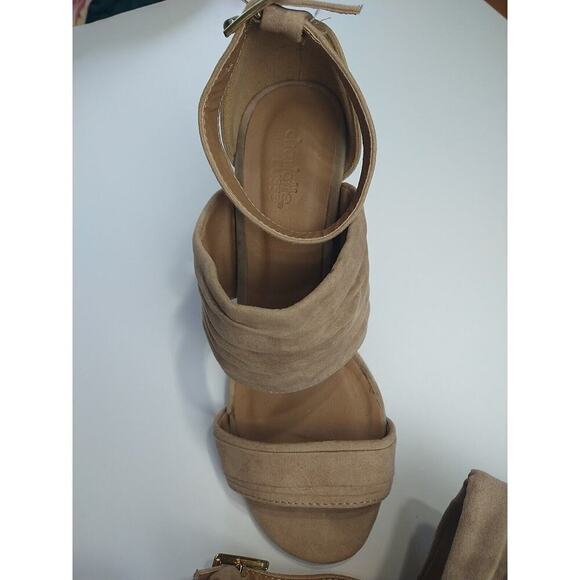 $ Charlotte Russe Brown Ankle Strap Open Toe Heeled Sandals. Size 7 - Picture 4 of 8